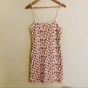 Le Lis Knit Cheetah Print Mini Dress